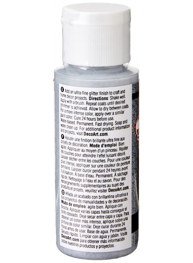 DecoArt Glamour Dust 2-Ounce Silver Bling Glitter Paint - Image 2