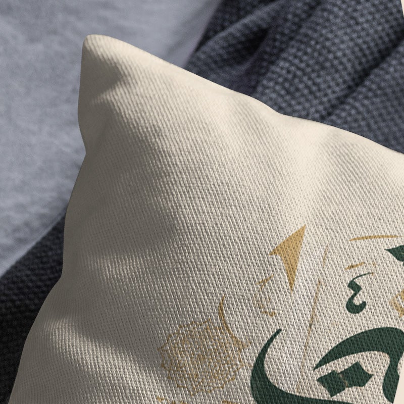 Elegant Arabic Calligraphy Decorative Throw Pillow Soft Square Cushion Cover for Sofa Bed Living Room - Image 2