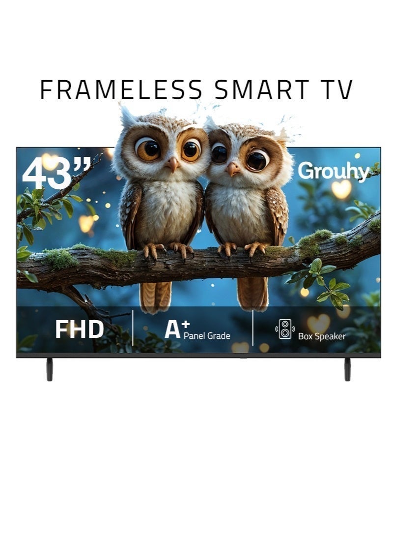 جروهي تلفزيون جروهي 43 بوصة LED سمارت Full HD بدون إطار - Image 1