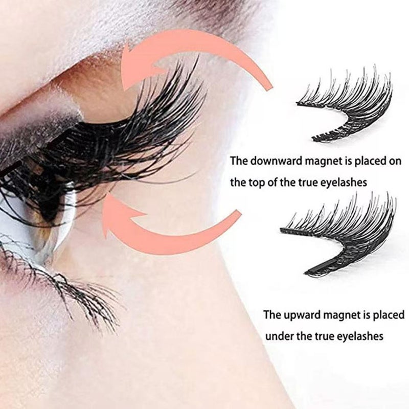 White Magnetic False Eyelash Curler Magnetic Glue-Free False Eyelashes Portable Package Long-Lasting Supernatural - Image 5