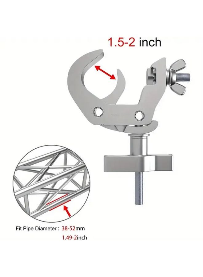 Heavy Duty Truss Clamp 330 lb Aluminum Alloy DJ Light Clamps Silver Pack of 4 - Image 4