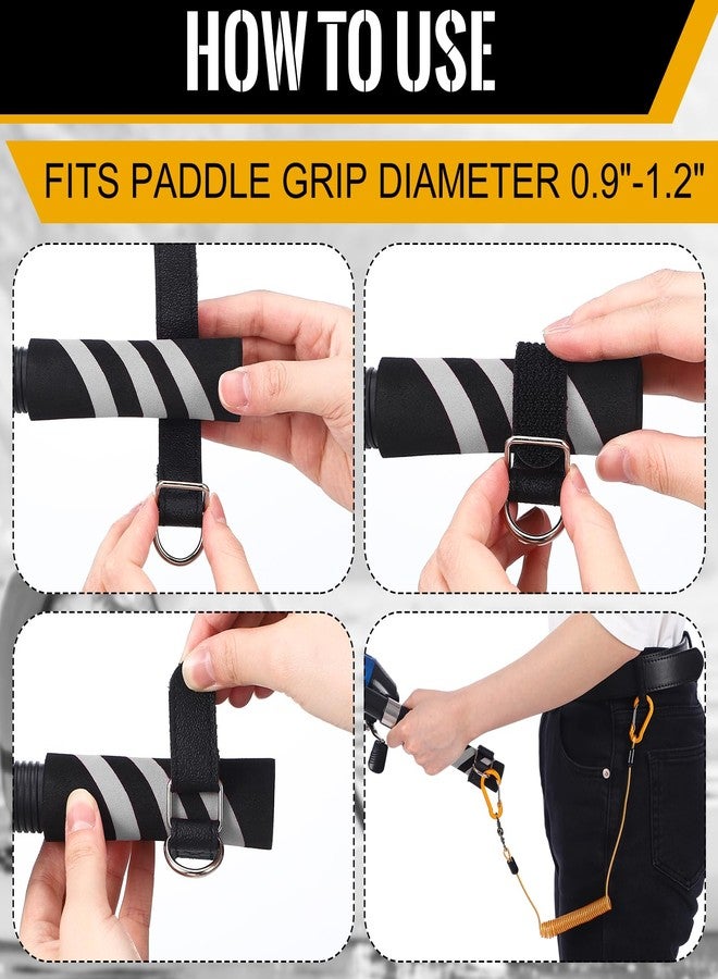 Gejoy 8 Pcs Kayak Paddle Leash Heavy Duty Retractable Coiled Lanyard Pole Tether Straps for Kayaking Boating Canoeing Fishing Pole Rod Board Fishing Accessories - Image 4