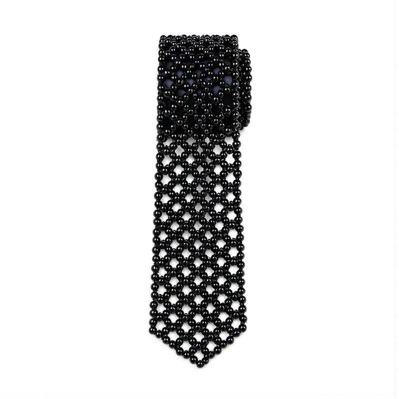 Multi Match Compatibility Pearl Beaded Tie Fits Shirt Dress Blouse Sweater Tops - Image 1