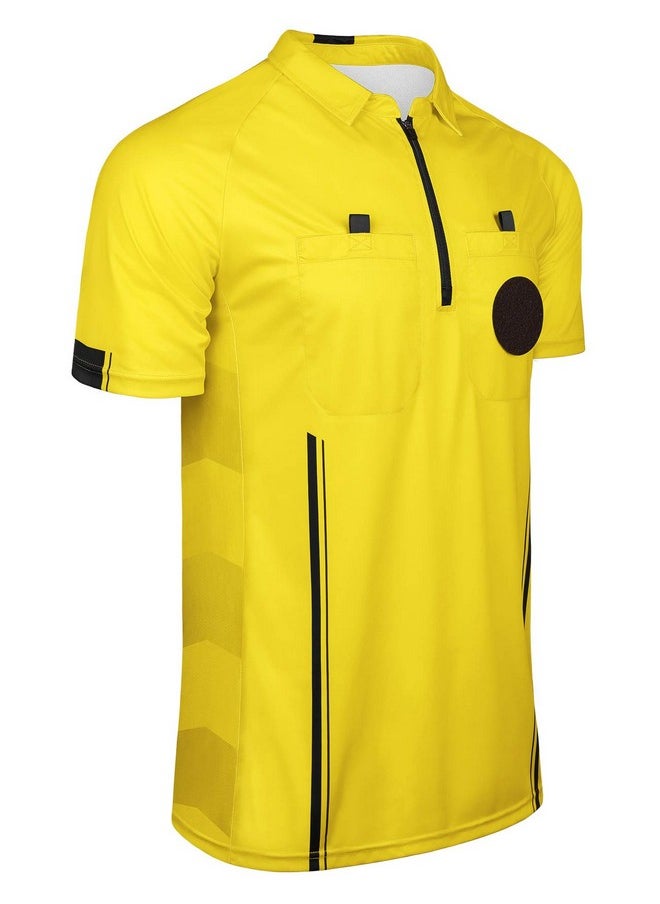 FitsT4 Sports Pro Soccer Referee Jersey Short Sleeve Ref Shirts Yellow Medium - pzsku/Z937733833250EB38068AZ/45/_/1740982824/5b04f0a0-f4ab-4390-8129-dc05433f7e9e