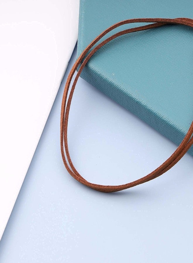 Yheakne Boho Layered Leather Necklace Brown Suede Choker Necklace Short Velvet Necklaces Punk Jewelry for Women (Brown) - Image 4