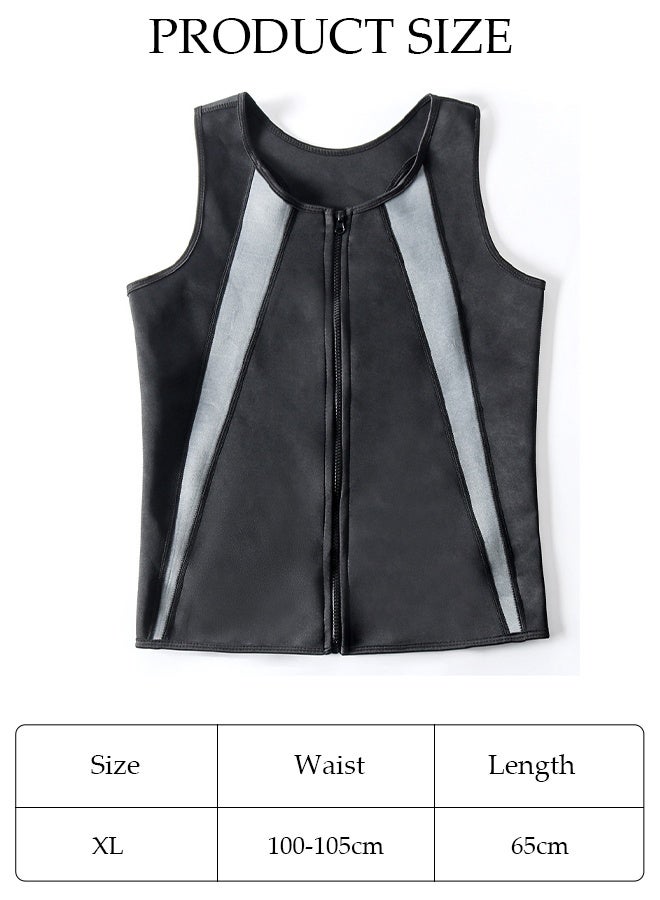 DUNISO قميص ضغط رياضي للرجال - سترة تشكيل الجسم النحيفة - مدرب الخصر - قمصان تدريب - تحكم في البطن - ملابس ضاغطة - دعم الظهر - قمصان داخلية ضيقة - ملابس رياضية - سترة كورسيه بسحاب - سترة بدون أكمام - سترة تشكيل الجسم النحيفة - سترة رياضية مع سحاب - قميص داخلي بدون أكمام - Image 3