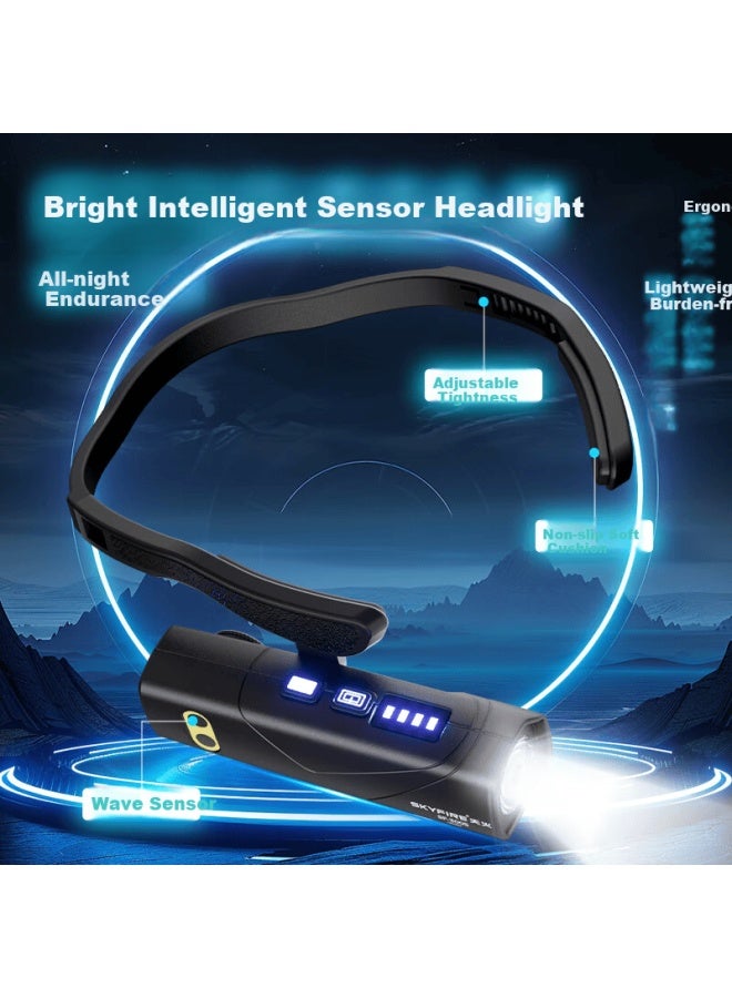 SkyFire Tianhuo Headlamp High Brightness Long Battery Life Rechargeable Head-worn Outdoor Lighting Sensor Military Mining Night Fishing Lamp - Image 3