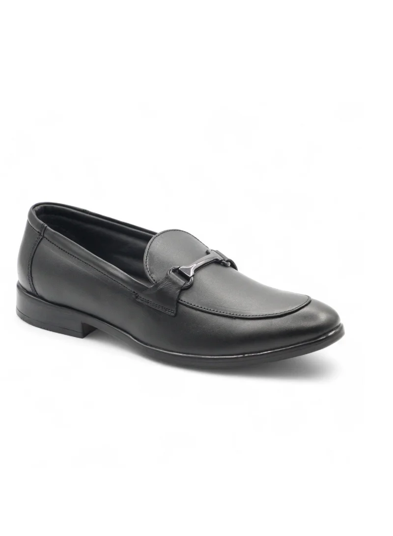 Geoomnii Black Men’s Formal Slip-On Shoes – Classic Comfort, Elegant Design, Office & Party Wear for Men | Best Price UAE
