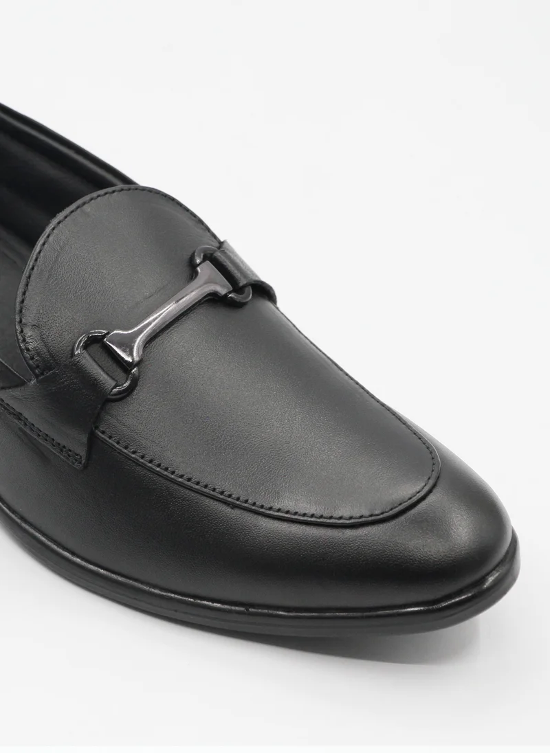 Geoomnii Black Men’s Formal Slip-On Shoes – Classic Comfort, Elegant Design, Office & Party Wear for Men | Best Price UAE