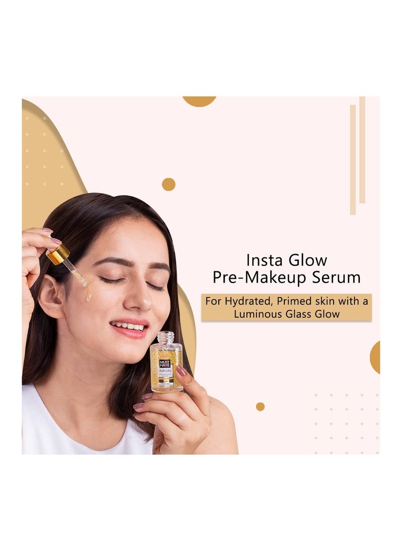 Iba Iba Must Have Insta Glow Pre Makeup Serum 30ml  with 24K Gold l Primer Serum For Face Make Up For Nourishes And Brightens Skin  Hydrates Primes Gives Luminous Glass Glow  - Image 2
