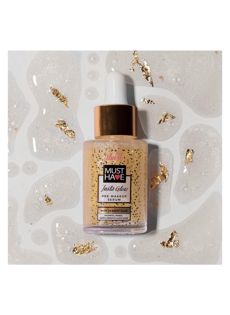 Iba Iba Must Have Insta Glow Pre Makeup Serum 30ml  with 24K Gold l Primer Serum For Face Make Up For Nourishes And Brightens Skin  Hydrates Primes Gives Luminous Glass Glow  - Image 3