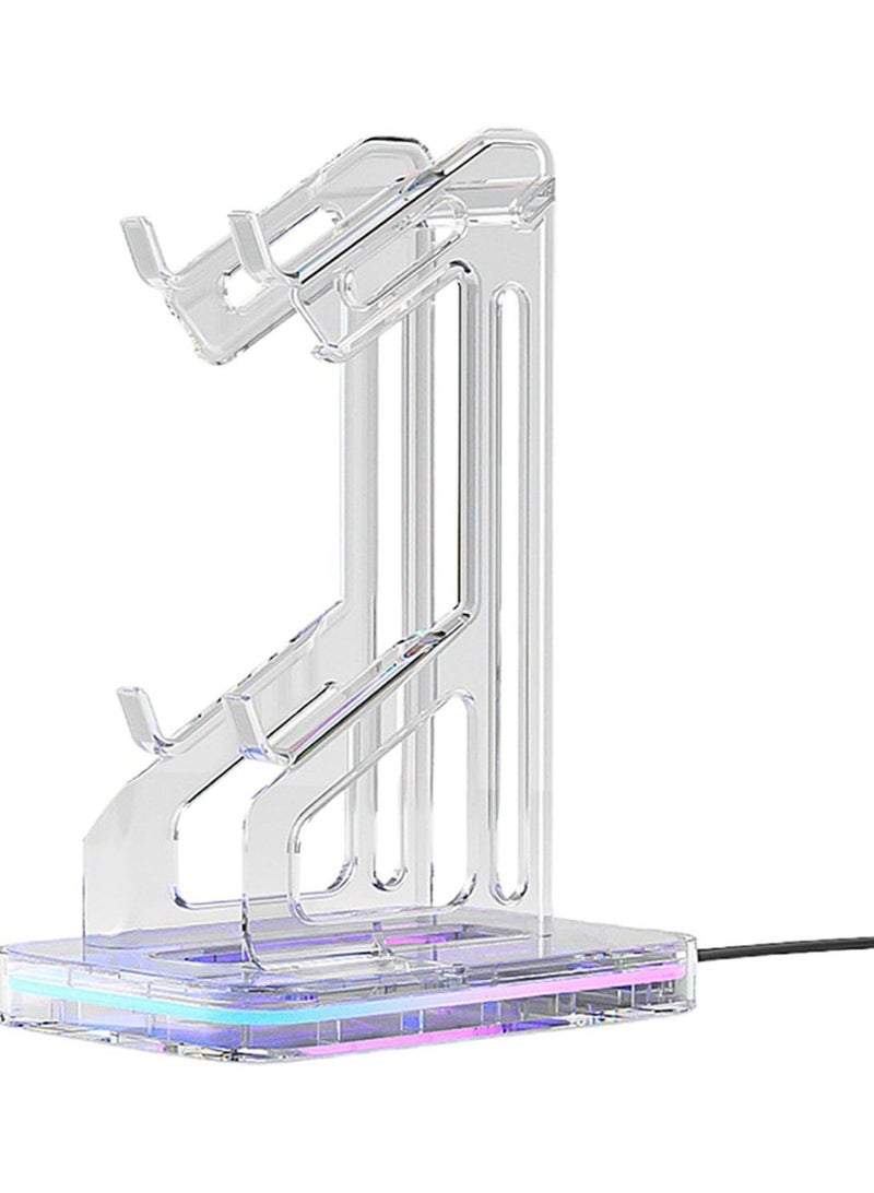 أوليون لعبة المجلس حامل ، حامل تحكم سطح المكتب العالمي مع اثنين من فتحات الشحن ، عرض مثالي لتخزين وتنظيم عرض لعبة تحكم حامل ( ب ) - Image 1