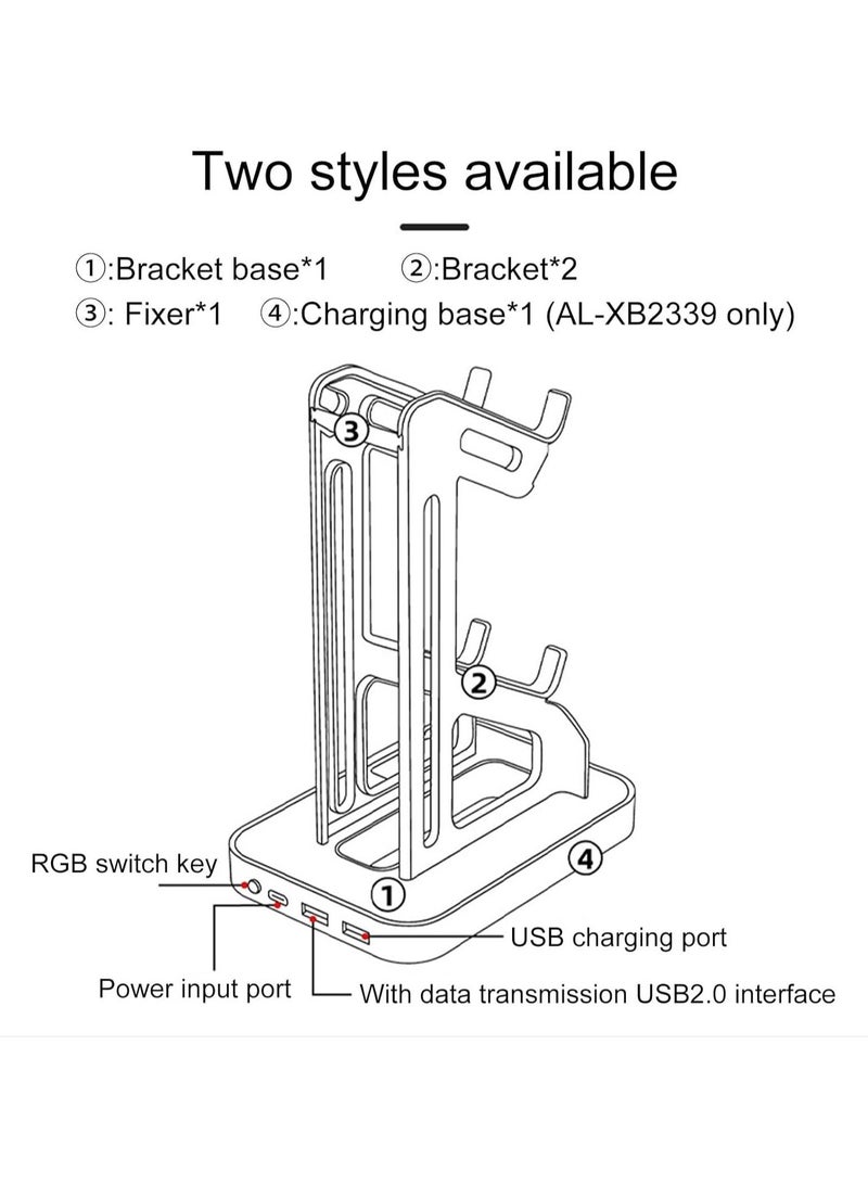 أوليون لعبة المجلس حامل ، حامل تحكم سطح المكتب العالمي مع اثنين من فتحات الشحن ، عرض مثالي لتخزين وتنظيم عرض لعبة تحكم حامل ( ب ) - Image 3