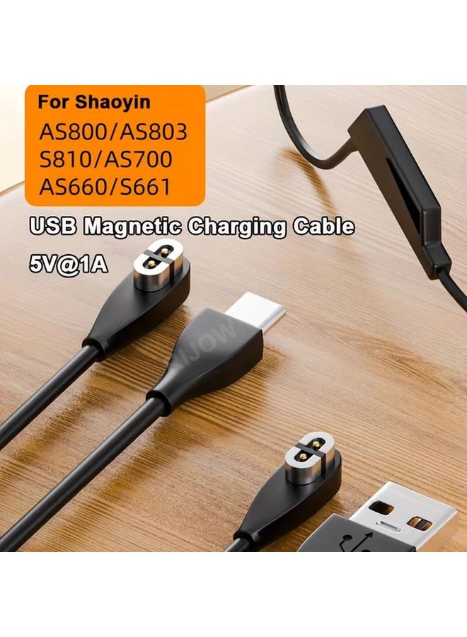 كابل شحن USB متوافق مع سماعات التوصيل العظمي، محول شحن مغناطيسي 5V 1A لـ AS800 S803 S810 AS700 AS660 S661 - Image 1