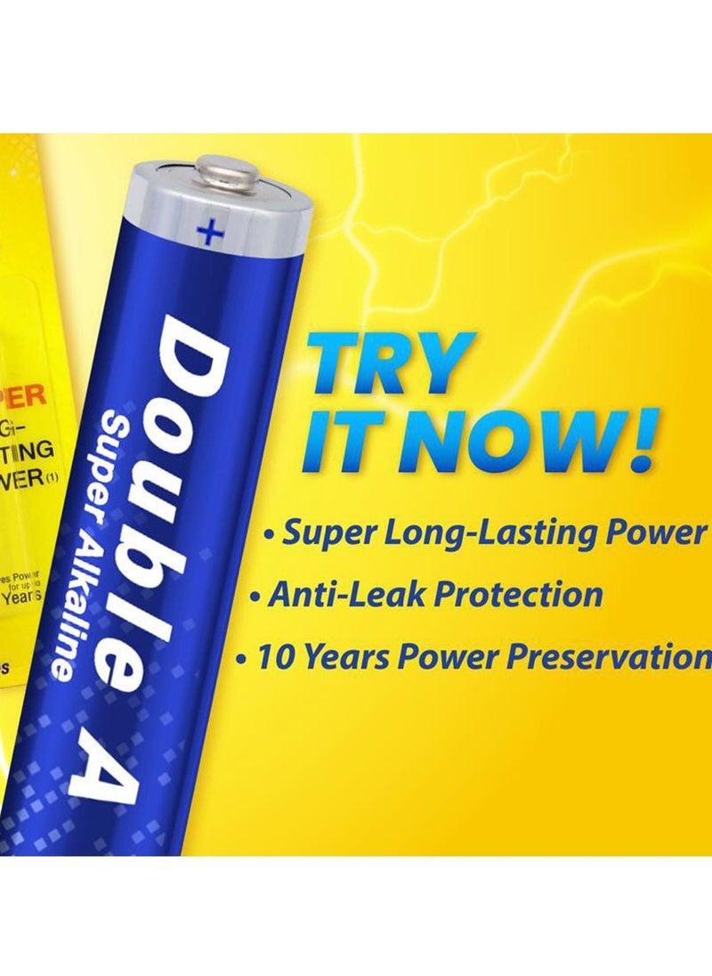 Double A - 4-Piece Super Alkaline AA Size Long Lasting Battery - Image 1