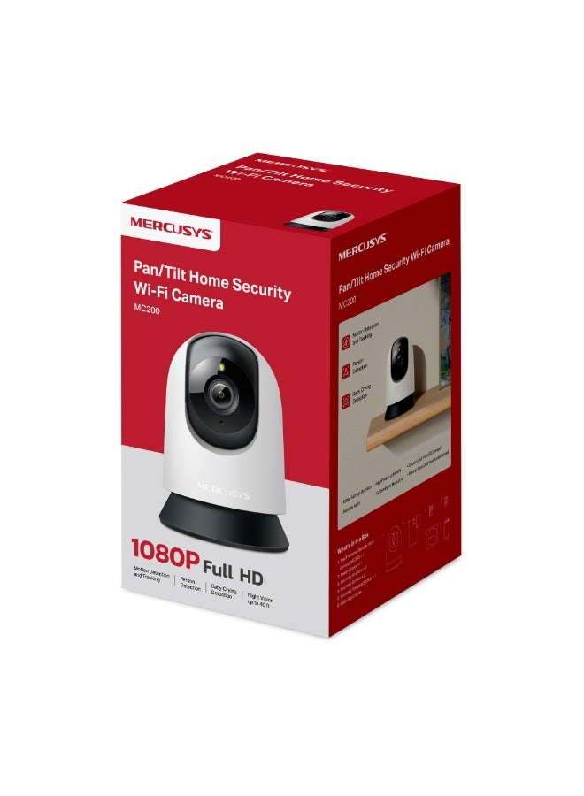 ميركوسيس كاميرا داخلية Mercusys بدقة 1080 بكسل FHD - أبيض MC200 - Image 2