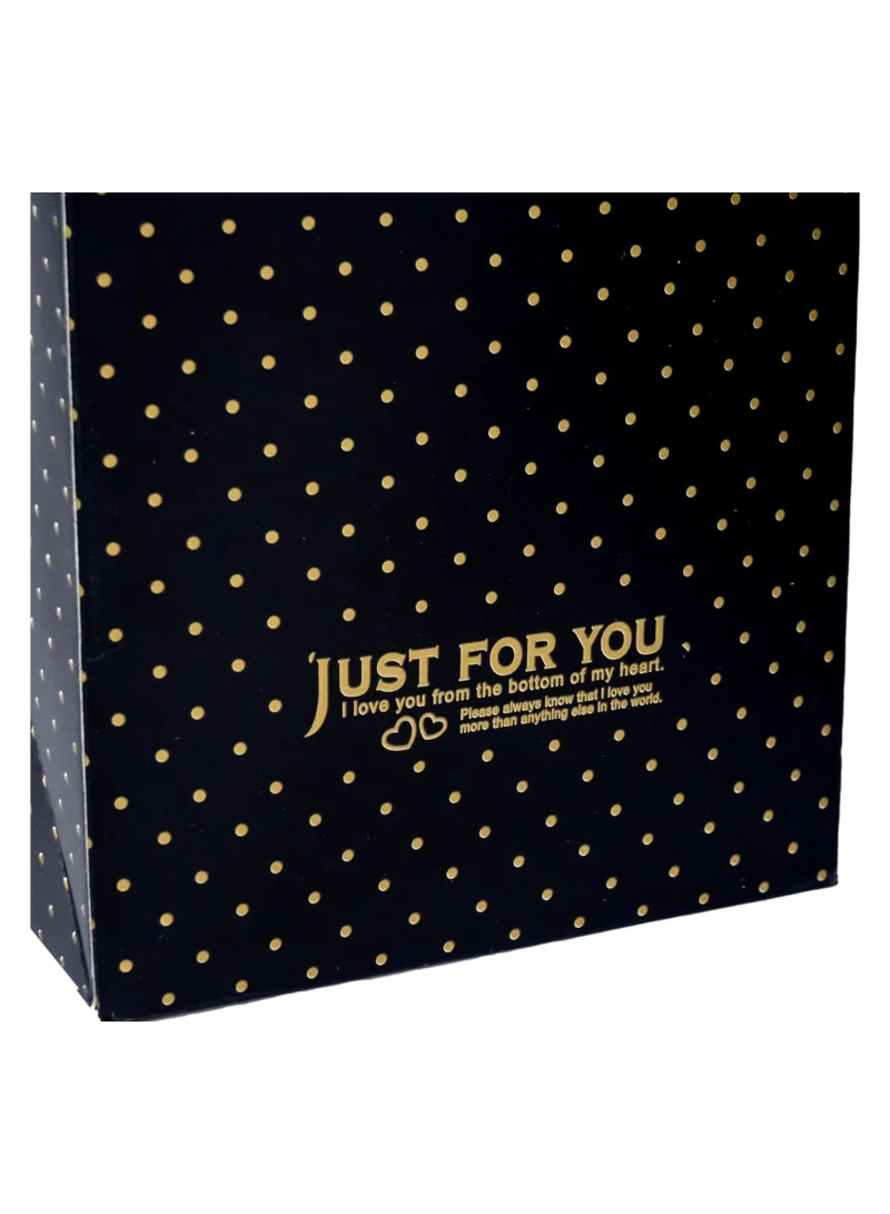 Cuisine Art Black Printed Gift Bag With Bow