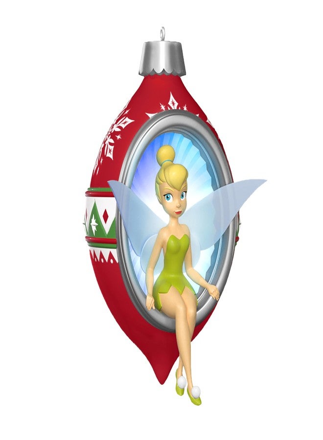 Hallmark Keepsake Christmas Ornament 2025, Disney Tinker Bell Trimming The Tree with Tink with Light, Gifts for Disney Fans - Image 1