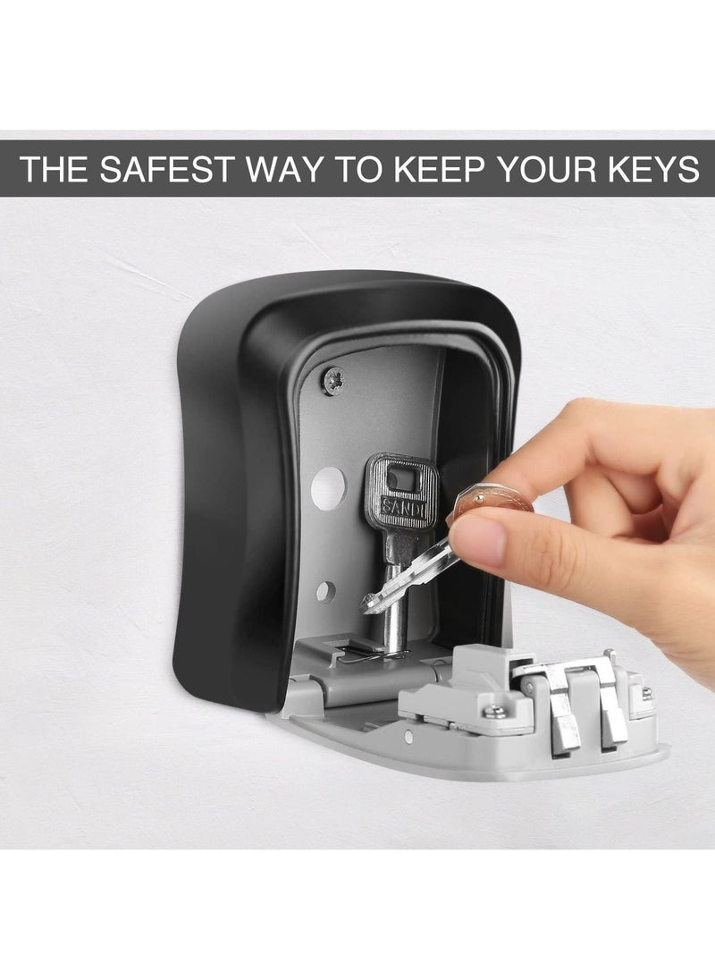 Rubik Key Storage Safe Box 4 Digits Combination Key Lock Box with Resettable Wall Mounted for Outdoor and Indoor Home Hotel Office  - Image 4