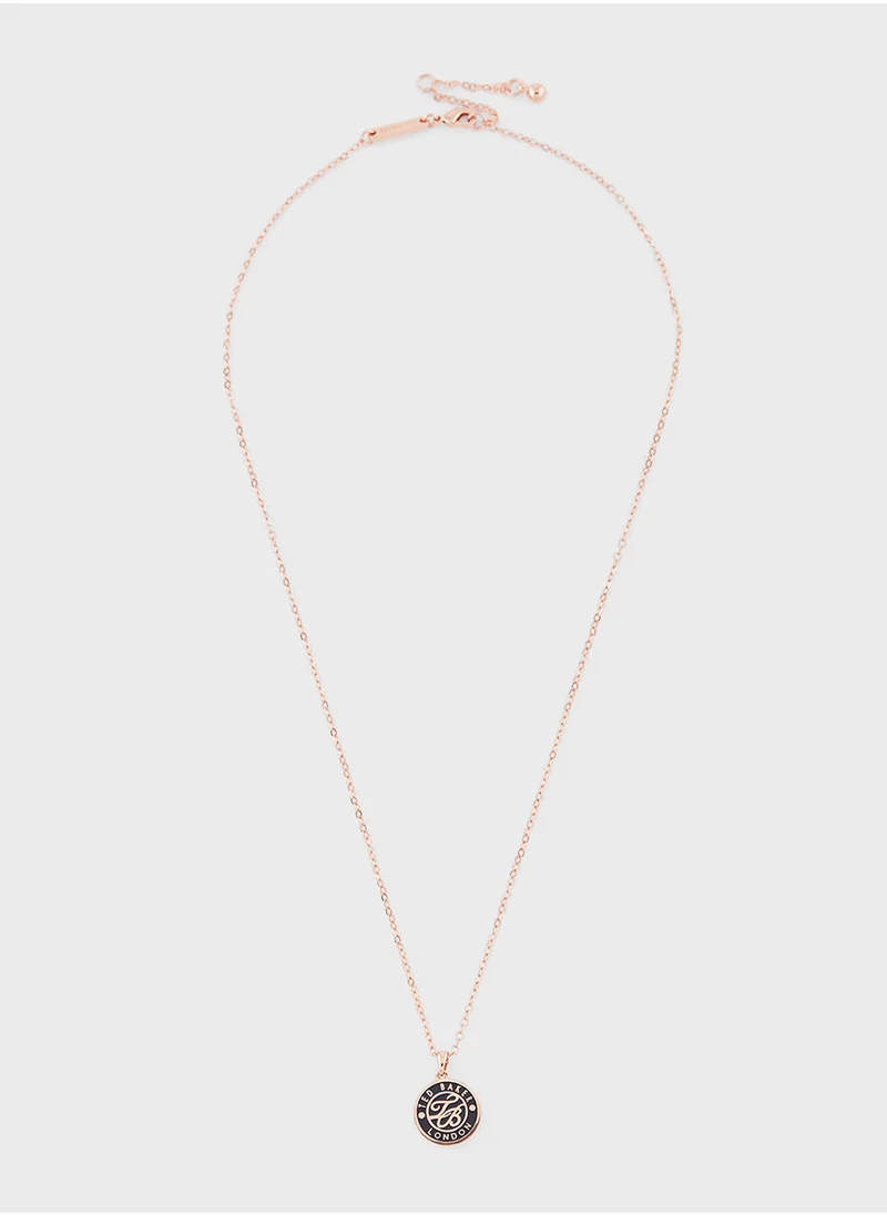 Ted Baker Chain Detail Drop  Long Necklace