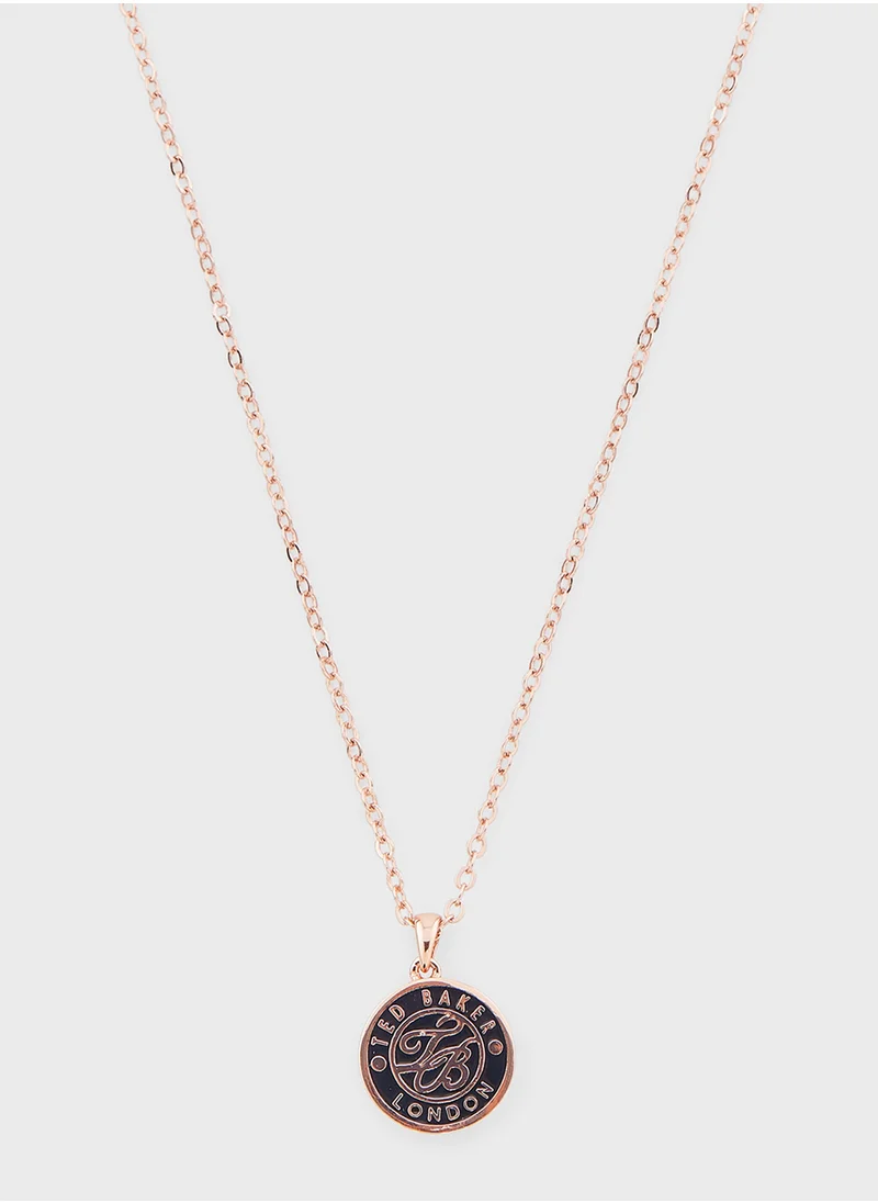 Ted Baker Chain Detail Drop  Long Necklace