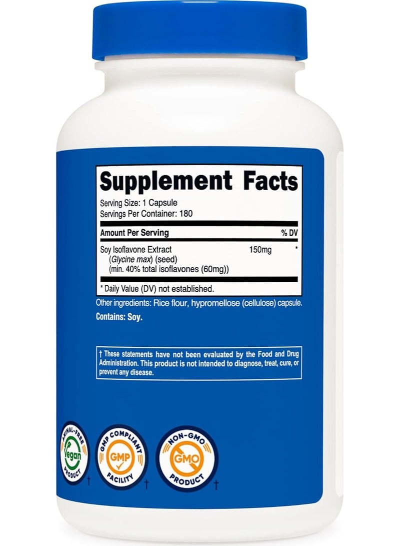 Nutricost Soy Isoflavones 40%,  150mg, 180 Capsules - Image 3