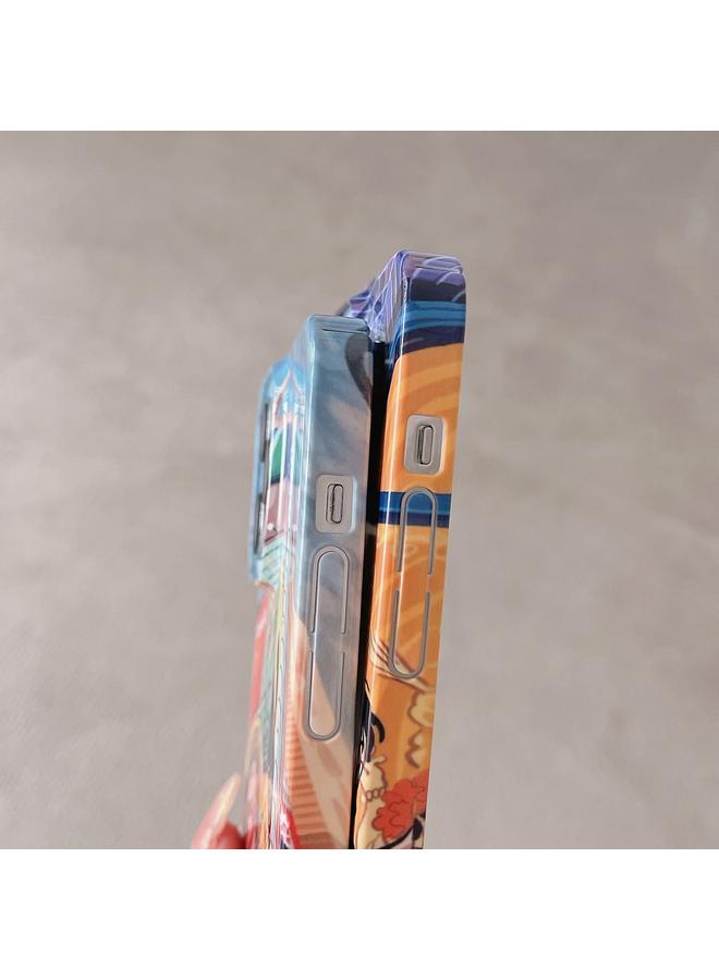 S-TOP Case For iPhone 14 Oil Painting Glossy PC Phone Case - Image 5