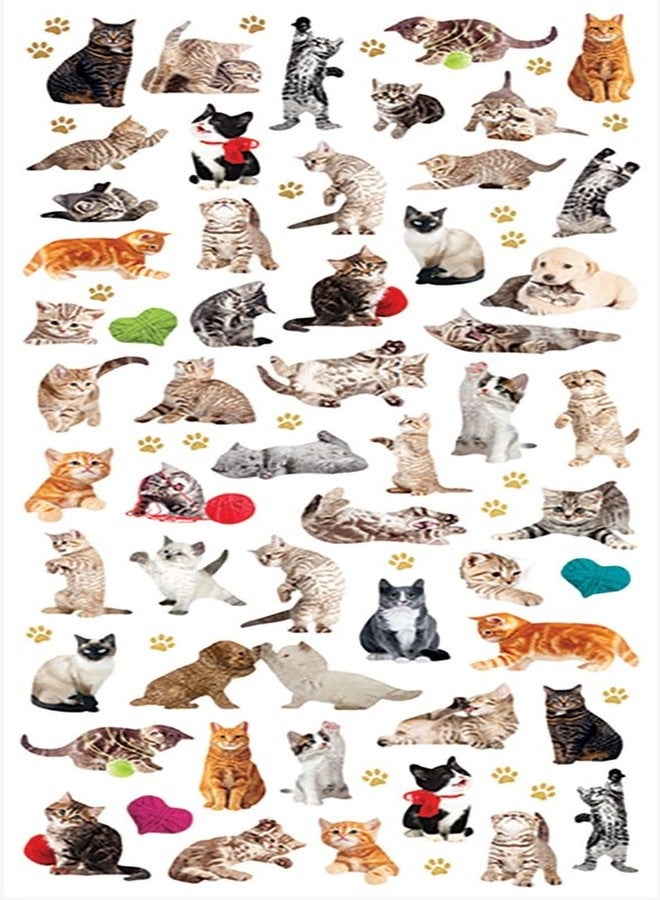 Playhouse Micro Mini Foil Accent Sticker Sheet for Crafts, Trading & Collecting - Pretty Kitties 1 Pack - Image 1