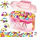 FUNZBO 650pcs Pop Beads  Jewelry Making Kit for 3 4 5 6 7 8 Year Old Little Girls Arts and Crafts Toys for Kids Necklace Bracelet Creativity Snap Set Birthday Gifts for Kids - Image 4