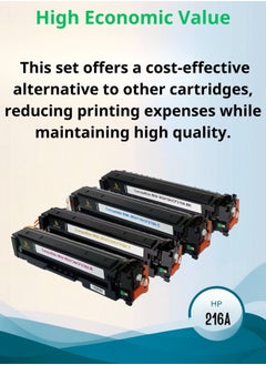 Premium Premium CF216A Toner Set (W2410A, W2411A, W2412A, W2413A) - Four Colors (Black, Cyan, Yellow, Magenta) - High-Quality Printing Compatible with HP MFP M182 and MFP M183 Printers  - Image 5