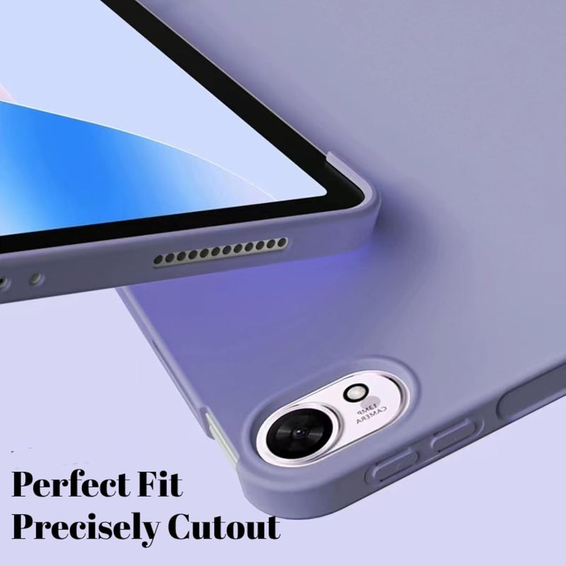 NESLIN غلاف لوحي متوافق مع Huawei Matepad 11.5 بوصة 2026/2024، غلاف ثلاثي الطيات نحيف مقاوم للصدمات من TPU بخلايا نحل مع حامل متين + غلاف تنبيه/نوم تلقائي لـ Huawei Matepad 11.5s (أرجواني) - Image 5