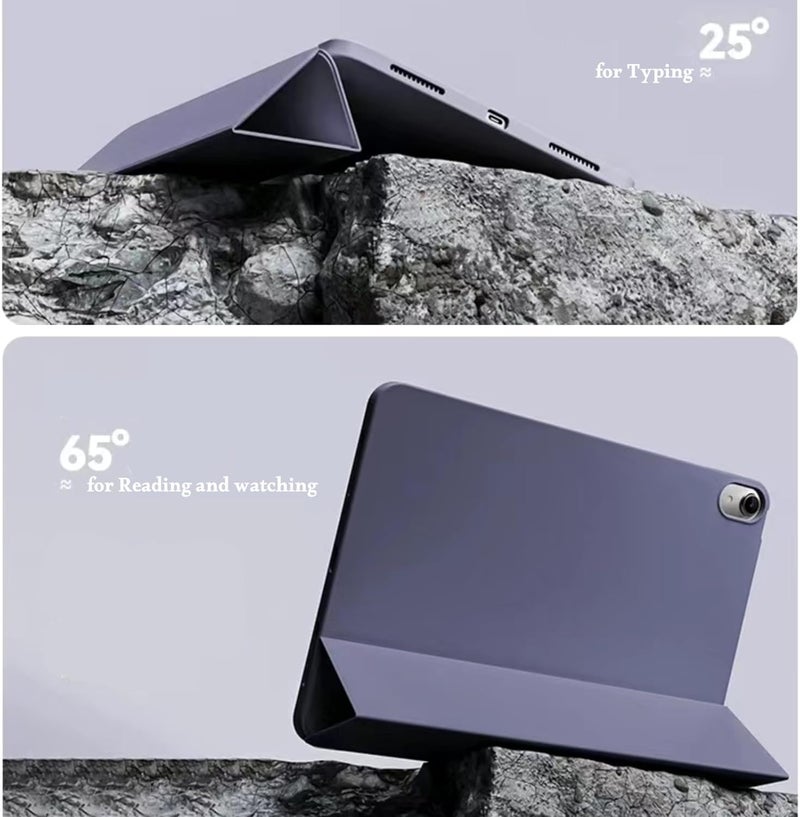 NESLIN غلاف لوحي متوافق مع Huawei Matepad 11.5 بوصة 2026/2024، غلاف ثلاثي الطيات نحيف مقاوم للصدمات من TPU بخلايا نحل مع حامل متين + غلاف تنبيه/نوم تلقائي لـ Huawei Matepad 11.5s (أرجواني) - Image 2