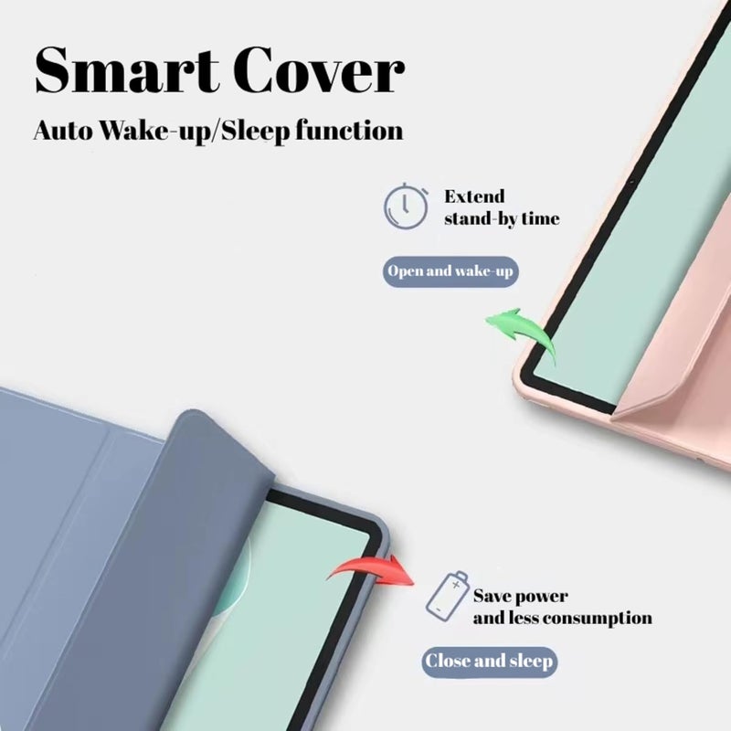 NESLIN غلاف لوحي متوافق مع Huawei Matepad 11.5 بوصة 2026/2024، غلاف ثلاثي الطيات نحيف مقاوم للصدمات من TPU بخلايا نحل مع حامل متين + غلاف تنبيه/نوم تلقائي لـ Huawei Matepad 11.5s (أرجواني) - Image 3