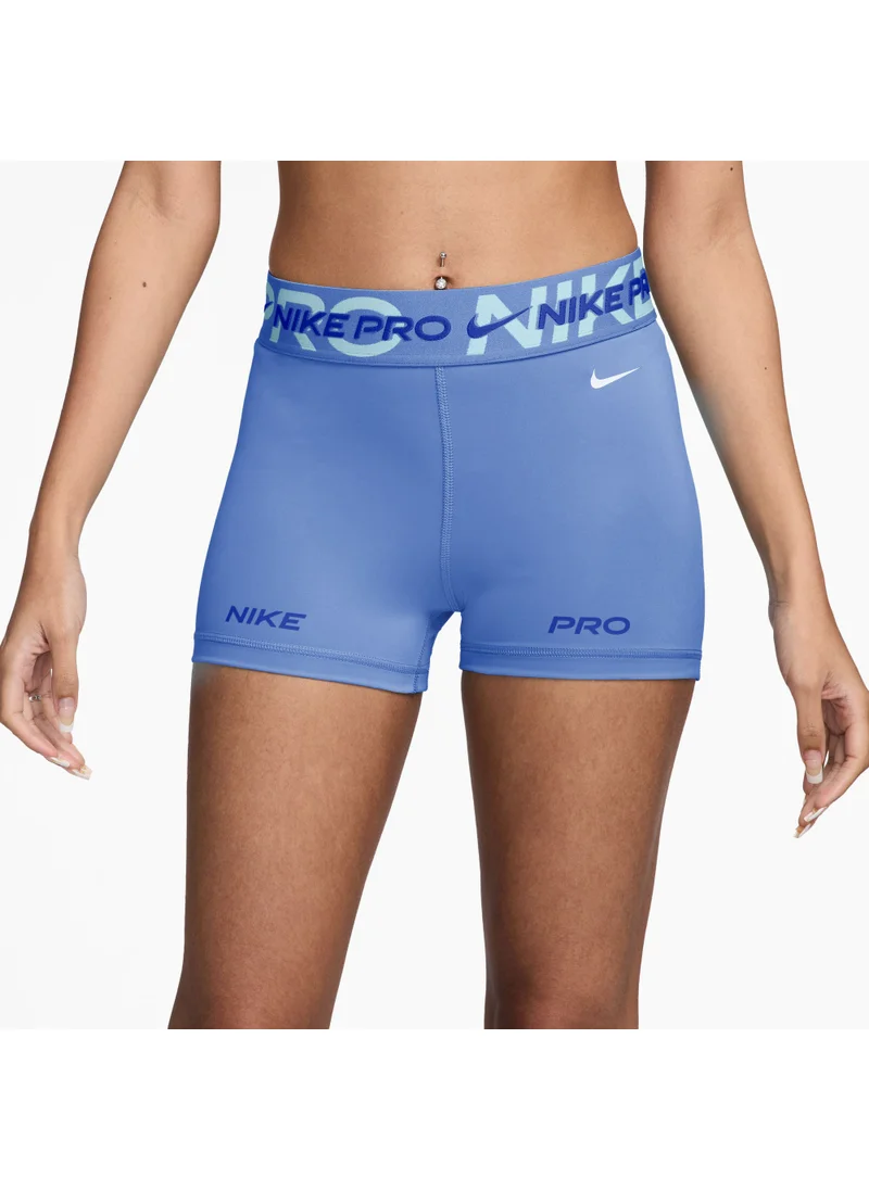 Nike Women's Pro Mid-Rise Graphic Biker Shorts