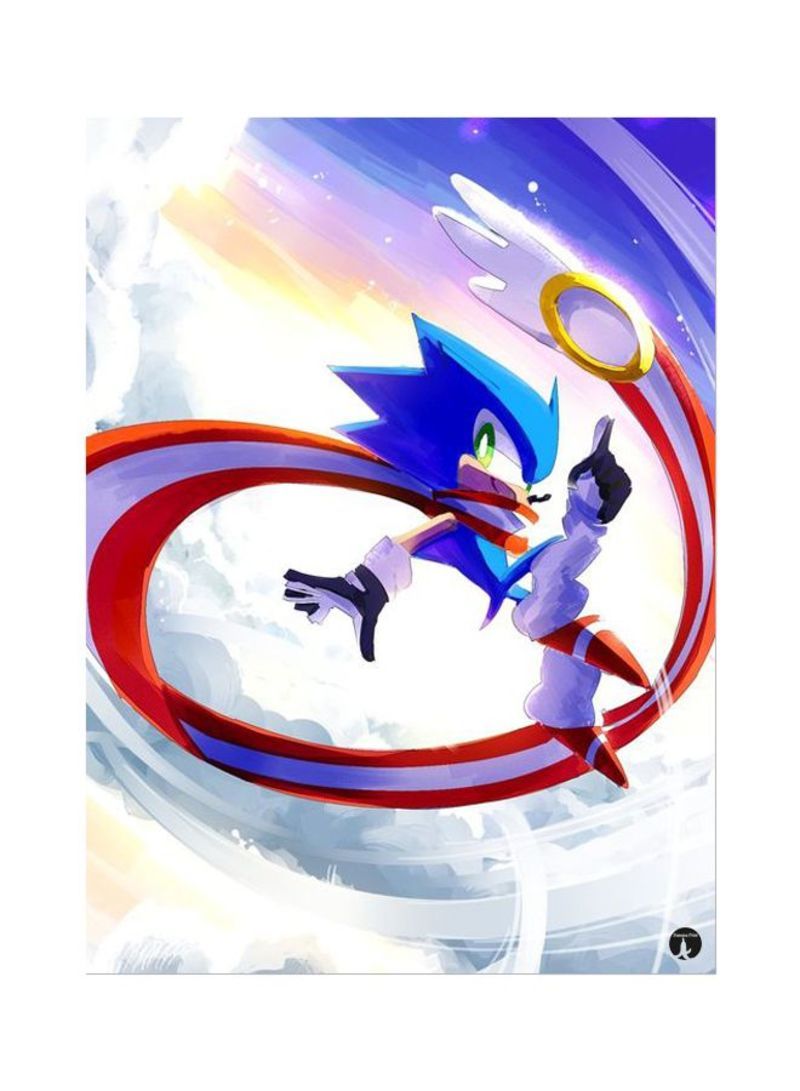 RKN Cartoon Printed Mouse Pad Red/Blue/White