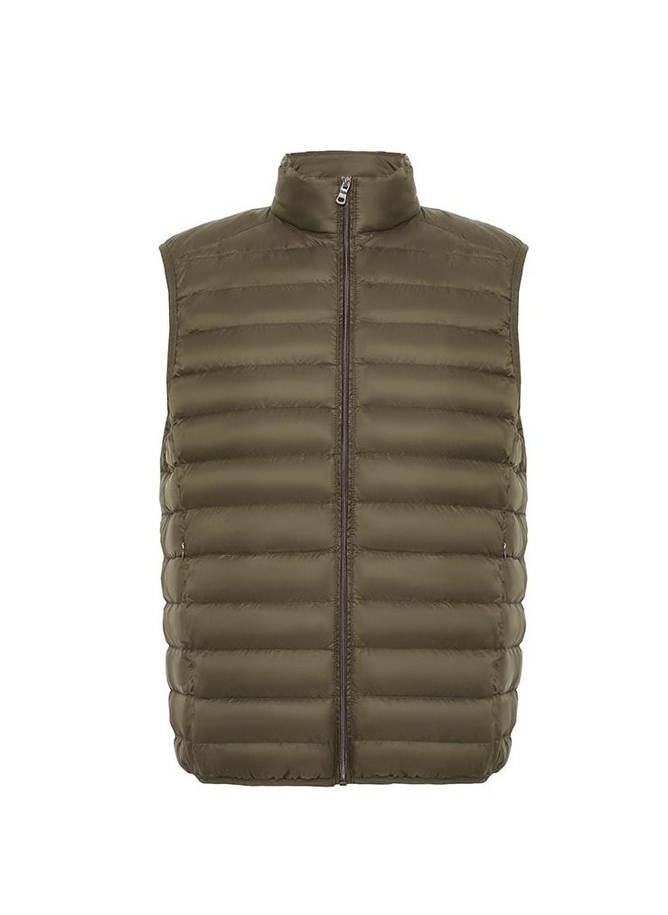 Loquat - Autumn Winter Men Stand Collar Sleeveless Warm Vest - Image 1