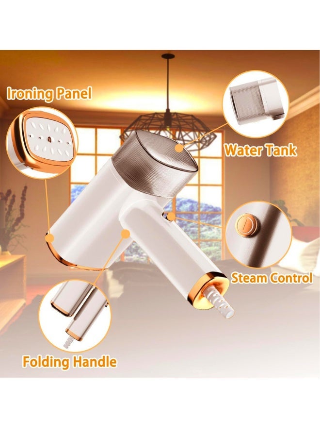 Chase Up Steamer, 2-IN-1 Iron Steamer for Clothes, Powerful Travel Steamer Iron for Travel, 1100W, 15S Fast Heat-up, 3 Steam Levels Output, Portable Steamer Clothes for Travel Home & Office (White, 220-240V) - Image 4