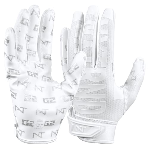 NXT NXTRND Nxtrnd G2 Pro Football Gloves Mens Ultra Sticky Elite Receiver Gloves White Large - Image 1