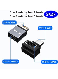ماركة غير محددة محول تمديد USB 3.1 Type-E إلى Type-C (قطعتان)، منفذ Type-E ذكر إلى منفذ Type-C أنثى ومنفذ Type-E أنثى إلى منفذ Type-C ذكر (10 جيجابت في الثانية)  - Image 1