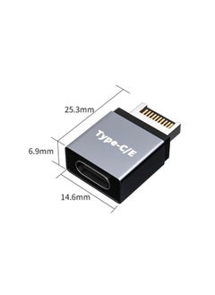 ماركة غير محددة محول تمديد USB 3.1 Type-E إلى Type-C (قطعتان)، منفذ Type-E ذكر إلى منفذ Type-C أنثى ومنفذ Type-E أنثى إلى منفذ Type-C ذكر (10 جيجابت في الثانية)  - Image 3