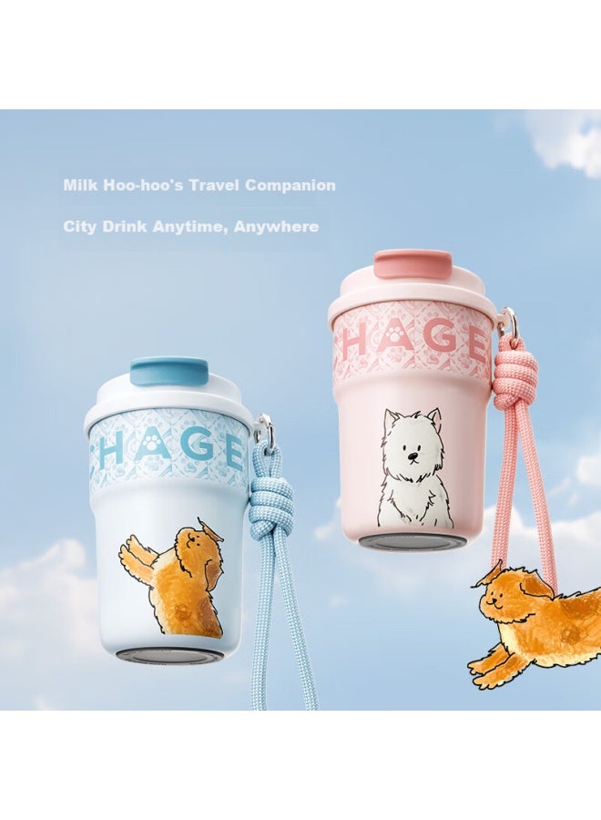 Chagee Insulated Mug, 316 Stainless Steel Straw Cup, Coffee Cup, Tea Cup, Cute Pet Bubble Cup, New Year Gift, Pastoral Cat