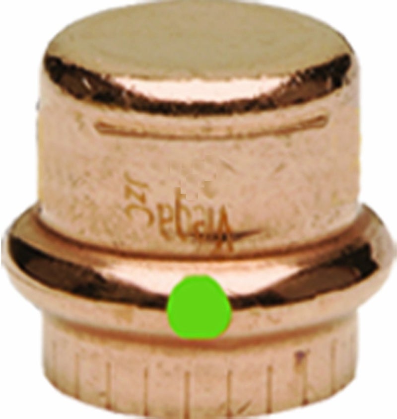 Viega 77712 ProPress Zero Lead Copper Cap with 1/2-Inch Plumbing, 10-Pack - Image 1