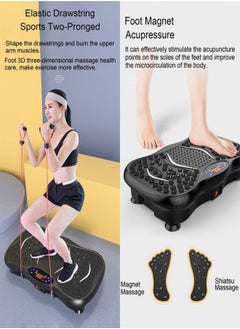 Vibration Plate Fitness Machine, Whole Body Exercise Vibration Fitness Platform, Weight Loss and Body Shaping Exercise Machine, Including Bluetooth-Pull rope-Touch screen-Remote control - pzsku/Z93783CF94DF9A21A888CZ/45/_/1665399999/ba95bb8a-6175-4f2e-a6f7-7e95e1aca958