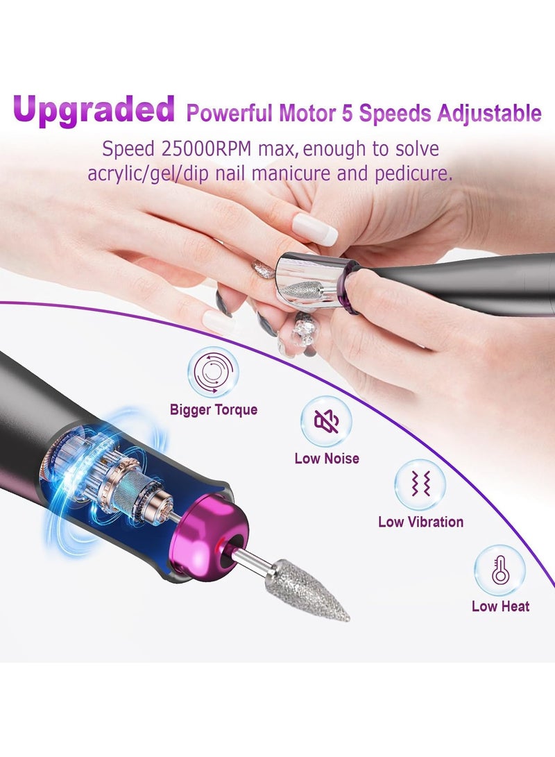 general Wireless Electric Nail Drill, Professional Acrylic Nail Drill, Rechargeable Portable Nail File Set, Nail & Foot Polishing Tools - Image 4