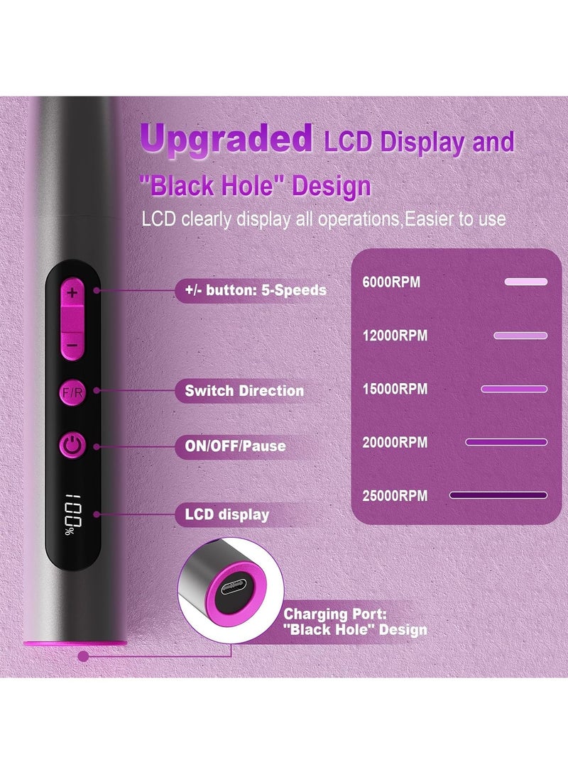 general Wireless Electric Nail Drill, Professional Acrylic Nail Drill, Rechargeable Portable Nail File Set, Nail & Foot Polishing Tools - Image 5