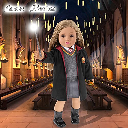 ebuddy 18 inch Dolls Magic School Uniform Inspired Costume Doll Clothes Accessories Set Include Outfit Shoes for Girls Gift (No Doll) - Image 4