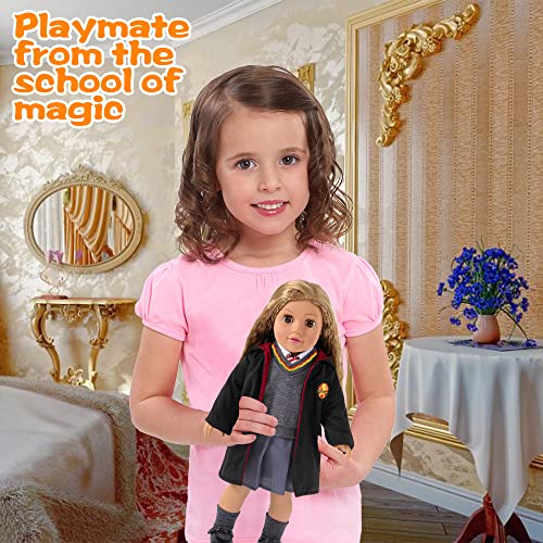 ebuddy 18 inch Dolls Magic School Uniform Inspired Costume Doll Clothes Accessories Set Include Outfit Shoes for Girls Gift (No Doll) - Image 5