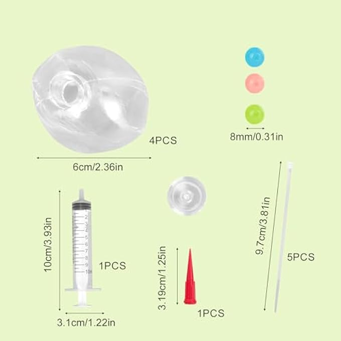 Fukaisu 14pcs DIY Squishy Making Kits, Make Your Own Squishy Kit with Vacuum Tool Cable Tie TPR Skins Fillers for Adults & Kids - Image 2