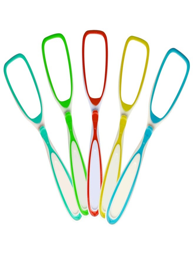 Nurpi plastic single handle Tongue Cleaner for Fights Bad Breath Oral Health Care Tool, Easy to Use for Adults and KidsTravel Friendly (pack of 5) - Image 1