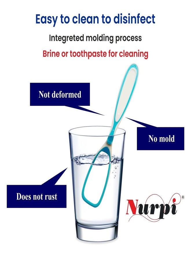Nurpi plastic single handle Tongue Cleaner for Fights Bad Breath Oral Health Care Tool, Easy to Use for Adults and KidsTravel Friendly (pack of 5) - Image 3